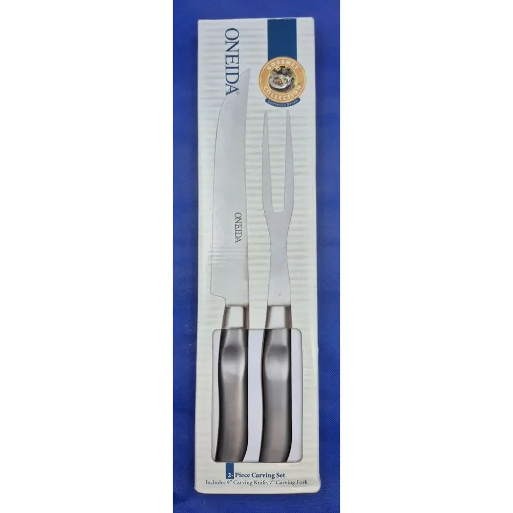 Oneida Two-Piece Carving Set Fine 18/10 Stainless Steel NEW